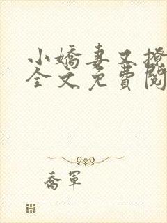 小娇妻又撩又甜全文免费阅读