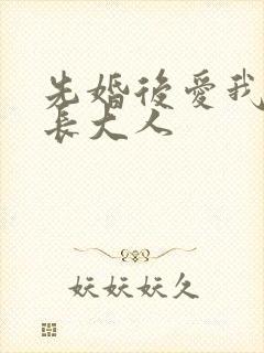 先婚后爱我的市长大人