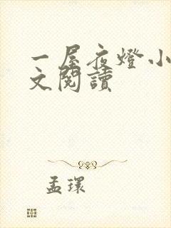 一屋夜灯小说全文阅读