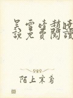 吴雪晴赵晓东小说免费阅读