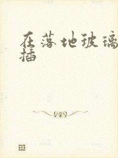 在落地玻璃窗前插