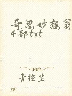 奇思妙想翁乱14部txt