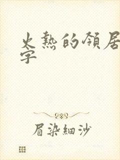 火热的领居中文字