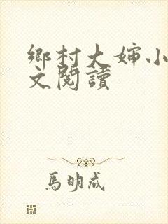 乡村大婶小说全文阅读