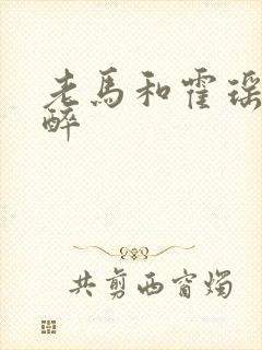 老马和霍瑶瑶喝醉