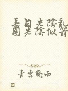 长日光阴乱作一团光阴似箭