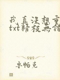 我真没想重生啊txt精校无错版