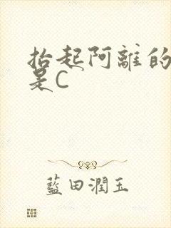 抬起阿离的腿就是C