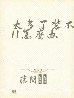 太多了装不下h11怎么办