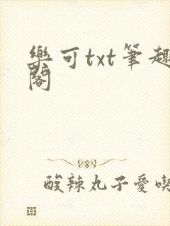 乐可txt笔趣阁