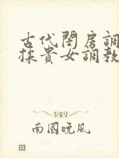 古代闺房调教h揉贵女调教记
