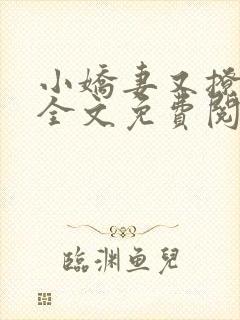 小娇妻又撩又甜全文免费阅读