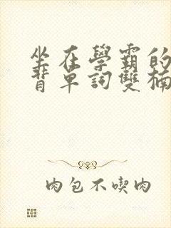 坐在学霸的鸡上背单词双楠封面