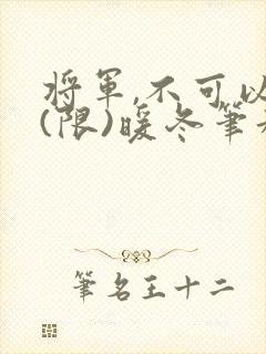 将军,不可以!(限)暖冬笔趣阁免费阅读