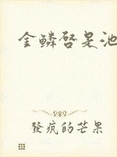 金鳞启是池中物