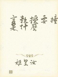 言教授要撞坏了是什么