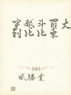 穿越斗罗大陆推到比比东