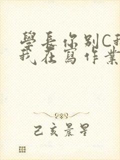 学长你别C我了我在写作业