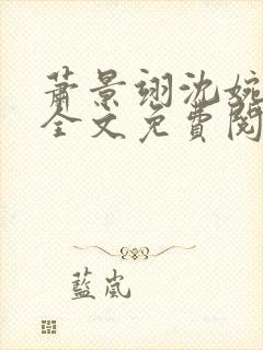 萧景翊沈婉小说全文免费阅读