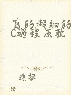 写的超细的多肉C过程原耽