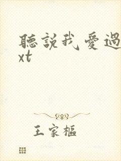 听说我爱过你txt