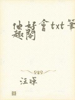他好会txt笔趣阁