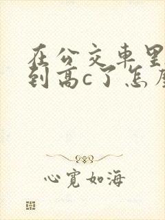 在公交车里c弄到高c了怎么办