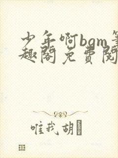 少年啊bgm笔趣阁免费阅读全文下载