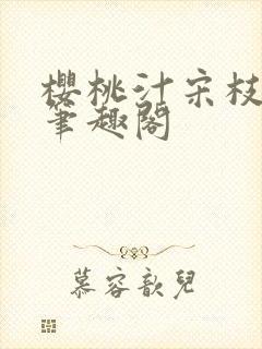 樱桃汁宋枝江野笔趣阁