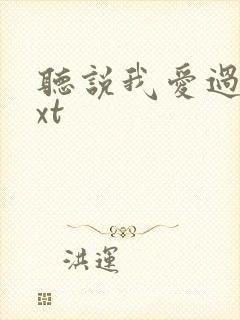 听说我爱过你txt