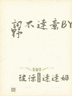 词不达意BY咩野