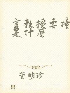 言教授要撞坏了是什么