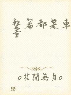 整篇都是车的文章