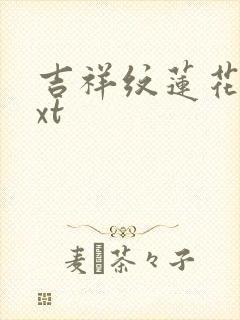 吉祥纹莲花楼txt