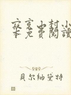 寂寞山村小说全本免费阅读