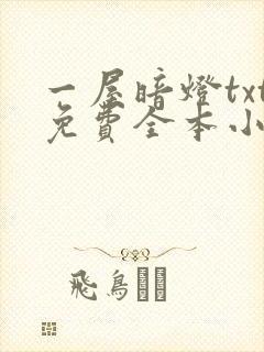 一屋暗灯txt免费全本小说电子书