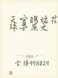 天官赐福花怜塞珠子原文