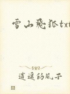 雪山飞狐txt