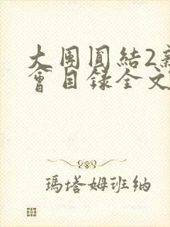 大团圆结2亲情会目录全文阅读视频