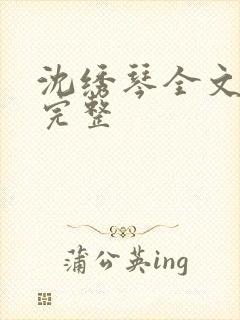 沈绣琴全文阅读完整