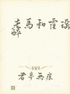 老马和霍瑶瑶喝醉