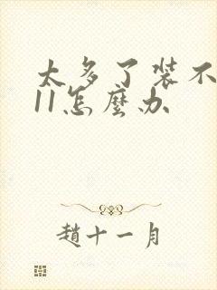 太多了装不下h11怎么办