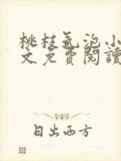 桃枝气泡小说全文免费阅读