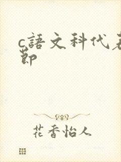 c语文科代表一节