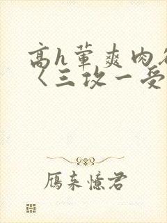 高h荤爽肉欲文〈三攻一受〉视频
