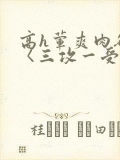高h荤爽肉欲文〈三攻一受
