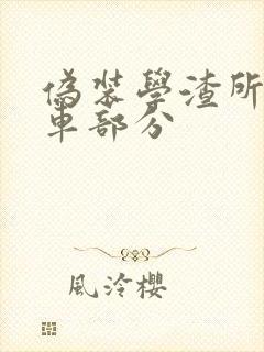 伪装学渣所有开车部分