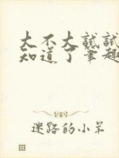 大不大试试不就知道了笔趣阁