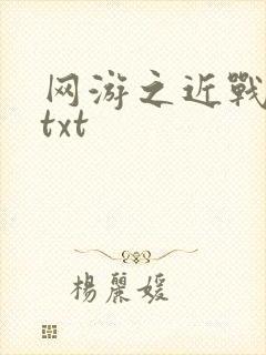 网游之近战法师txt