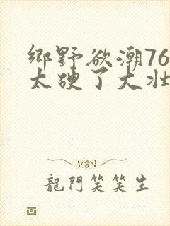 乡野欲潮76章太硬了大壮下载